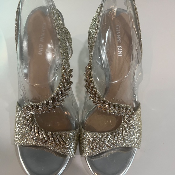 GIANNI BINI SZ 8.5 Silver and Gold with RHINE STONES - Picture 8 of 12